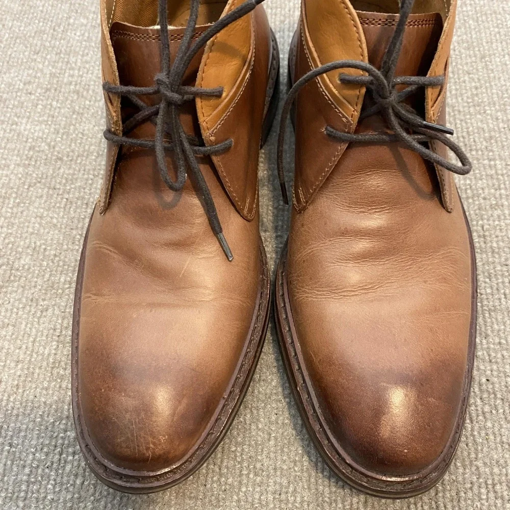 Cole Haan Boots Mens Size 8M Brown Leather Chukka Ankle Lace Up Casual C23478